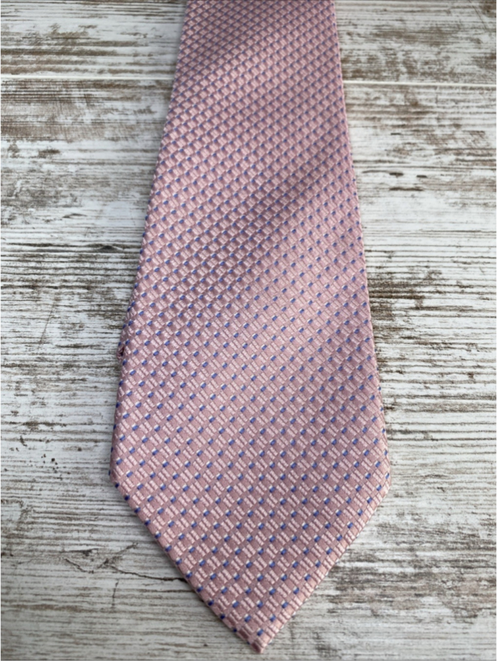 Geoffrey Beene Pink Blue Micro Dot Tie Mens Necktie 3.25” Classic Easter Spring